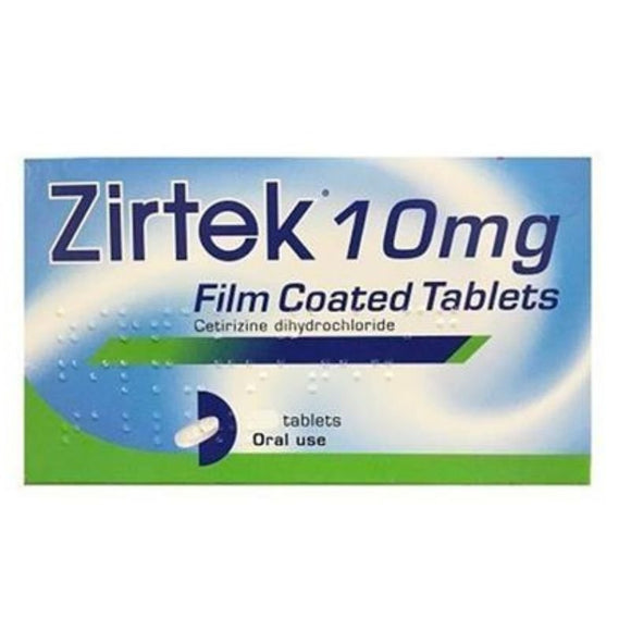 Zirtek Cetirizine 10mg Film Coated Tablets 30 Pack - O'Sullivans Pharmacy - Medicines & Health -